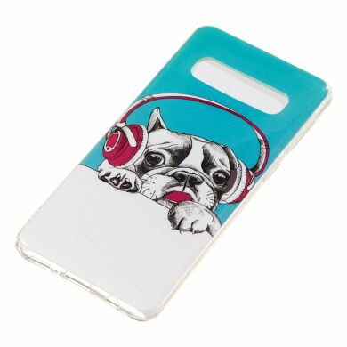 Силіконовий (TPU) чохол Deexe LumiCase для Samsung Galaxy S10 (G973) - Dog Listening to Music