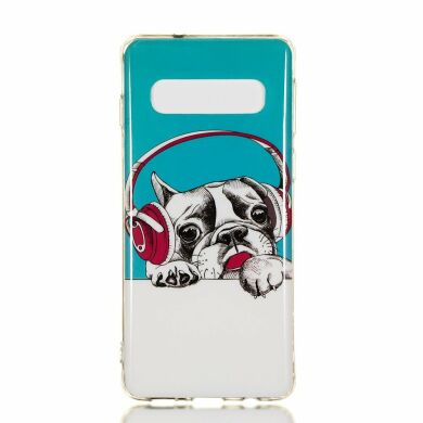 Силіконовий (TPU) чохол Deexe LumiCase для Samsung Galaxy S10 (G973) - Dog Listening to Music