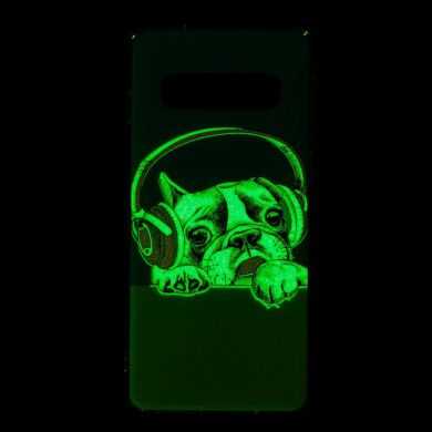 Силіконовий (TPU) чохол Deexe LumiCase для Samsung Galaxy S10 (G973) - Dog Listening to Music