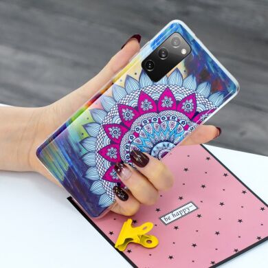 Силиконовый (TPU) чехол Deexe LumiCase для Samsung Galaxy S20 FE (G780) - Flower Pattern