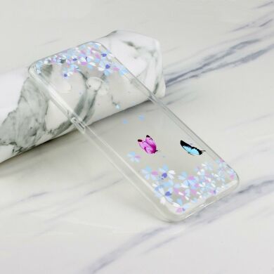 Силіконовий (TPU) чохол Deexe Pretty Glossy для Samsung Galaxy M11 (M115) - Butterfly and Flower