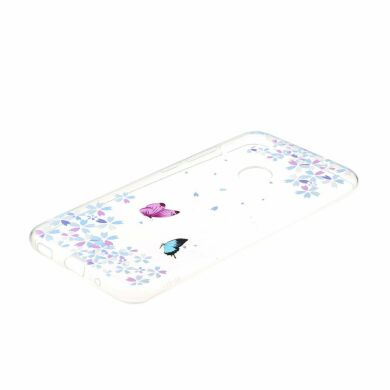 Силиконовый (TPU) чехол Deexe Pretty Glossy для Samsung Galaxy M11 (M115) - Butterfly and Flower