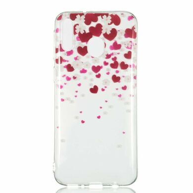 Силіконовий (TPU) чохол Deexe Pretty Glossy для Samsung Galaxy M20 (M205) - Hearts and Flowers