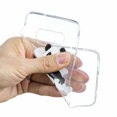 Силіконовий (TPU) чохол Deexe Pretty Glossy для Samsung Galaxy S10e (G970), Panda Plays Football