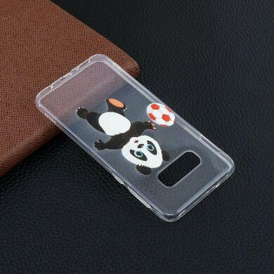 Силіконовий (TPU) чохол Deexe Pretty Glossy для Samsung Galaxy S10e (G970), Panda Plays Football