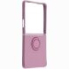 Силиконовый (TPU) чехол с кольцом Deexe Color Shell (FF) для Samsung Galaxy Flip 8 - Purple. Фото 2 из 5