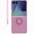 Силиконовый (TPU) чехол с кольцом Deexe Color Shell (FF) для Samsung Galaxy Flip 8 - Purple