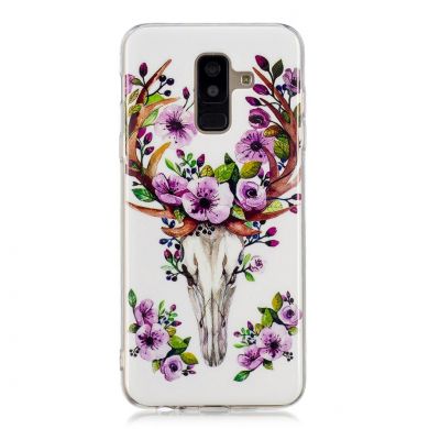 Силиконовый (TPU) Deexe LumiCase для Samsung Galaxy A6+ 2018 (A605) - Flowered Elk