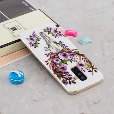 Силиконовый (TPU) Deexe LumiCase для Samsung Galaxy A6+ 2018 (A605) - Flowered Elk