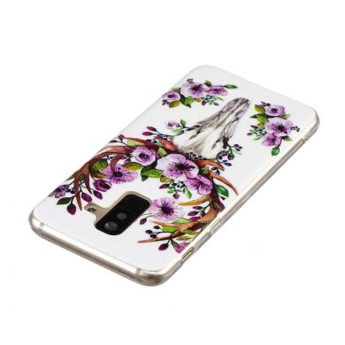 Силиконовый (TPU) Deexe LumiCase для Samsung Galaxy A6+ 2018 (A605) - Flowered Elk