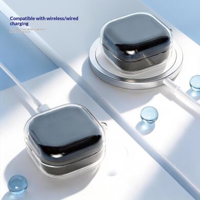 Защитный чехол Deexe Crystal Case для Samsung Galaxy Buds 4 / Buds 4 Pro - Transparent