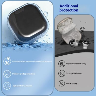 Защитный чехол Deexe Crystal Case для Samsung Galaxy Buds 4 / Buds 4 Pro - Transparent