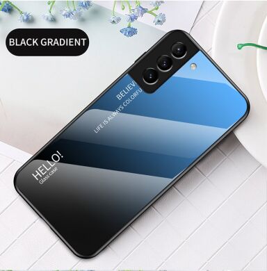 Защитный чехол Deexe Gradient Color для Samsung Galaxy S22 - Black / Blue