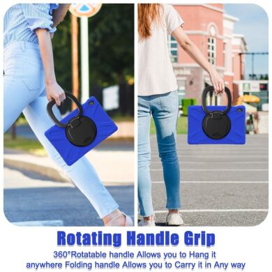 Защитный чехол Deexe Hand Grip для Samsung Galaxy Tab S10 FE Plus - Navy Blue
