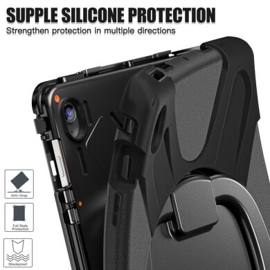 Защитный чехол Deexe Hand Grip для Samsung Galaxy Tab S10 FE Plus - Navy Blue