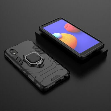 Защитный чехол Deexe Hybrid Case для Samsung Galaxy A01 Core (A013) - Black