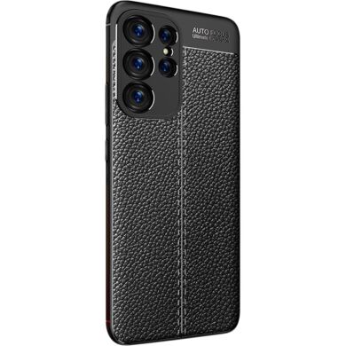 Захисний чохол Deexe Leather Cover для Samsung Galaxy S23 Ultra - Black