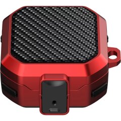 Защитный чехол Deexe Lock Design для Samsung Galaxy Buds 4 / Buds 4 Pro - Black / Red