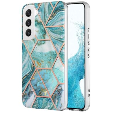 Захисний чохол Deexe Marble Pattern для Samsung Galaxy S23 Plus - Blue