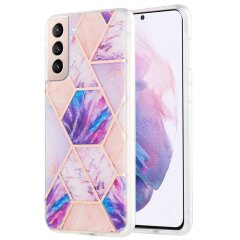 Защитный чехол Deexe Marble Pattern Samsung Galaxy S21 Plus (G996) - Rose Pink