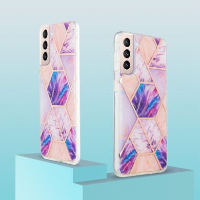 Защитный чехол Deexe Marble Pattern Samsung Galaxy S21 Plus (G996) - Pink