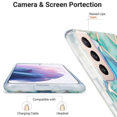 Защитный чехол Deexe Marble Pattern Samsung Galaxy S21 Plus (G996) - Pink