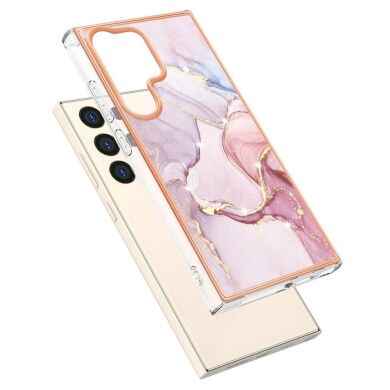 Захисний чохол Deexe Marble Style для Samsung Galaxy S24 Ultra - Rose Gold