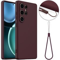 Захисний чохол Deexe Silicone Case with MagSafe для Samsung Galaxy S25 Ultra (S938) - Wine Red