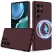 Захисний чохол Deexe Silicone Case with MagSafe для Samsung Galaxy S25 Ultra (S938) - Wine Red