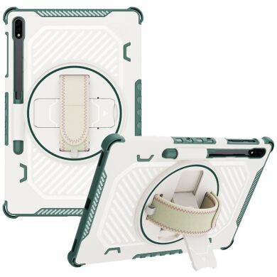 Защитный чехол Reframe Kickstand Strap для Samsung Galaxy Tab S7 FE / S7 Plus / S8 Plus / S9 Plus (T730/736/800/806/970/975/810/816) - Green
