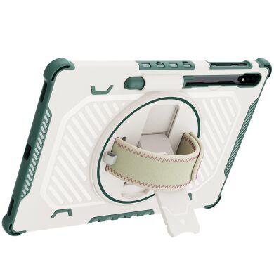 Защитный чехол Reframe Kickstand Strap для Samsung Galaxy Tab S7 FE / S7 Plus / S8 Plus / S9 Plus (T730/736/800/806/970/975/810/816) - Green