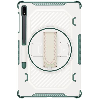 Защитный чехол Reframe Kickstand Strap для Samsung Galaxy Tab S7 FE / S7 Plus / S8 Plus / S9 Plus (T730/736/800/806/970/975/810/816) - Green