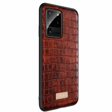 Захисний чохол SULADA Crocodile Style для Samsung Galaxy S20 Ultra (G988) - Brown