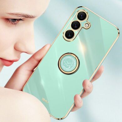 Захисний чохол XINLI Porcelain Magnetic для Samsung Galaxy S25 FE (S731) - Cyan