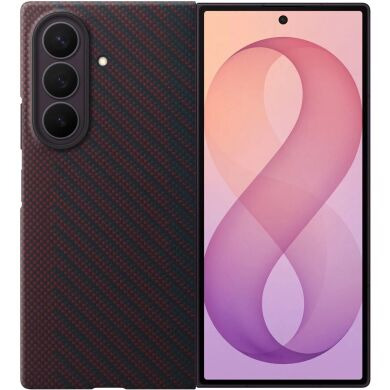 Оригінальний чохол Carbon Magnet Case для Samsung Galaxy Fold 8 Ultra (EF-KF976SREGUA) - Dark Red