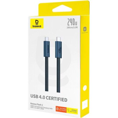 Кабель Baseus Flash 2 Type-C to Type-C 240W (3.1А, 1.8m) P10311803112 - Black