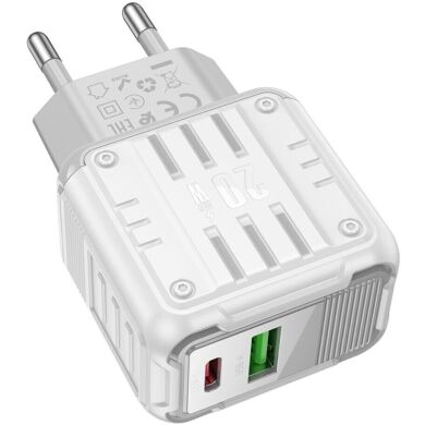 Сетевое зарядное устройство Hoco C135A Rock QC3.0 (20W) - White