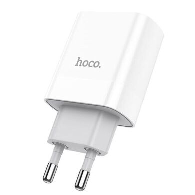 Мережевий зарядний пристрій Hoco C80A PD + QC3.0 (3.1A) - White