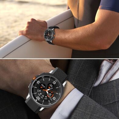 Ремешок Tech-Protect Nylon Stripe для Samsung Galaxy Watch 8 (40/44mm) / 8 Classic - Black / Orange