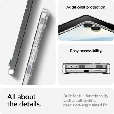 Защитный чехол Spigen (SGP) AirSkin (MagFit) для Samsung Galaxy Flip 7 (ACS09556) - Clear / White