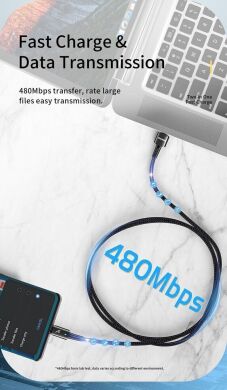 Кабель ESSAGER Sunset USB to Type-C (7A, 100W, 2m) EXC7A-CGA01-P - Black