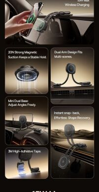 Автомобільний тримач з бездротовою зарядкою Baseus PrimeTrip C03s Pro (C0013B) - Cosmic Black