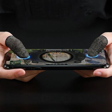 Напальчники игровые Hoco GM4 Mobile Gaming Finger Sleeve - Black / Silver