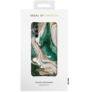 Защитный чехол iDeal Of Sweden Printed Case для Samsung Galaxy S21 (G991) - Golden Jade Marble