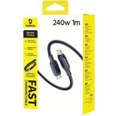 Кабель Baseus PicoGo Type-С to Type-C (240W, 1m) E0423300 - Black