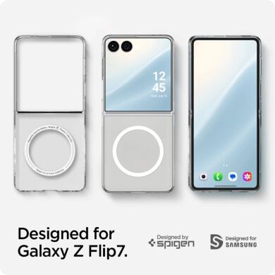 Защитный чехол Spigen (SGP) AirSkin (MagFit) для Samsung Galaxy Flip 7 (ACS09556) - Clear / White
