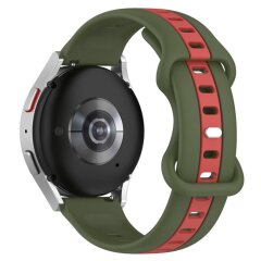 Ремешок Deexe Sport Strap для часов с шириной крепления 22мм - Army Green / Red