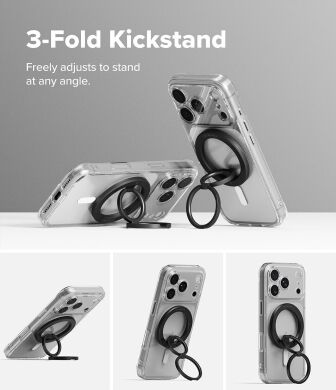 Магнітне кільце-тримач Ringke Dual Magnetic Smart Ring (8800328816848) - Black