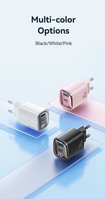 Сетевое зарядное устройство USAMS US-CC229 GaN 30W (USB + Type-C) - Black