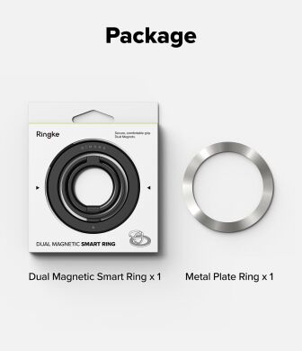 Магнітне кільце-тримач Ringke Dual Magnetic Smart Ring (8800328816848) - Black